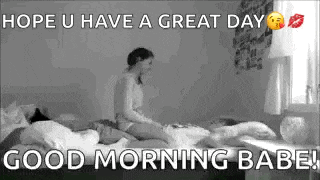 Good Morning Babe Pillow Fight GIF