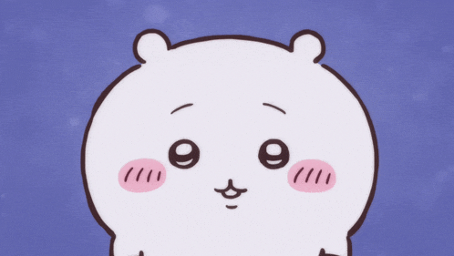 a cartoon drawing of a white bear with a sad look on his face
