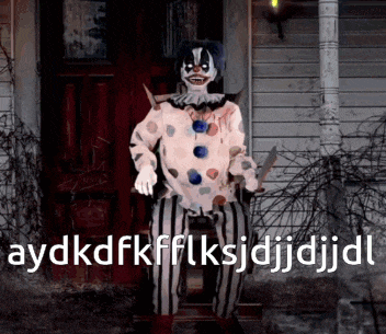 Spirit Halloween Thrashing Clown GIF