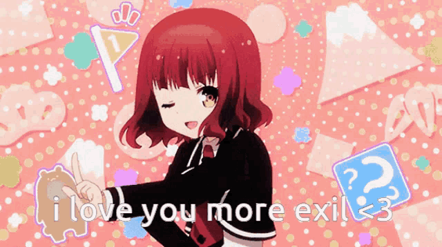 a girl with red hair says i love you more exil 3