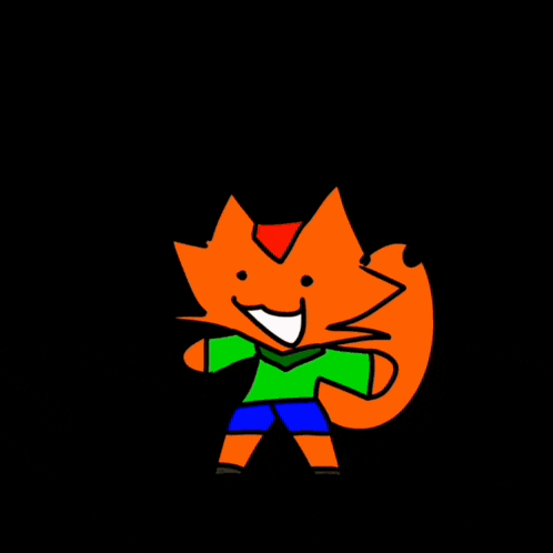 a cartoon drawing of an orange object with a crown on it