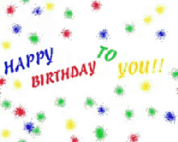 a birthday card with balloons and the words " happy birthday "