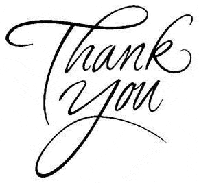 a black and white drawing of the word thank you .