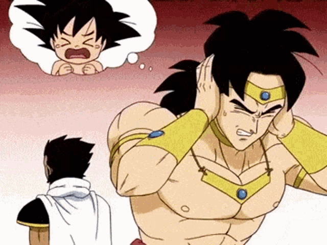 a cartoon drawing of a man covering his ears with his hands while another man looks on