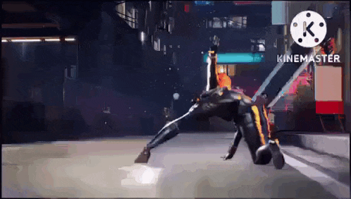 a person in a superhero costume is doing a trick in a video game .