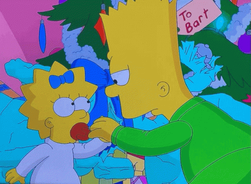Maggie Simpson Bart Simpson GIF - Maggie Simpson Bart Simpson The Simpsons GIFs