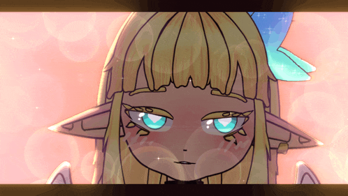 a cartoon drawing of a girl with blonde hair
