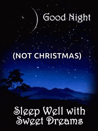 a good night greeting card with a full moon and the words `` sleep well with sweet dreams ''