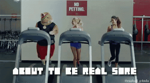 a sign in a gym says no petting