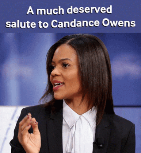 Candace Owens Much Deserved Salute GIF - Candace Owens Much Deserved Salute Middle Finger GIFs
