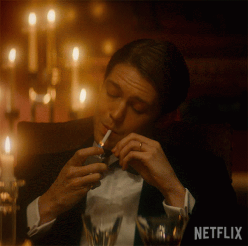 Lighting A Cigarette Laurence Stirling GIF - Lighting A Cigarette Laurence Stirling The Last Letter From Your Lover GIFs