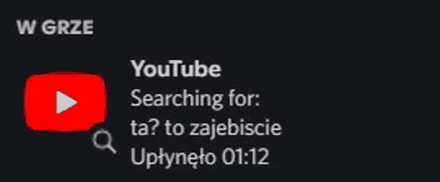 a screenshot of a youtube search for ta ? to zajebiscie uplyneto 1:12