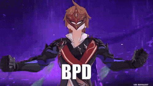 a video game character with the word bpd written on the bottom