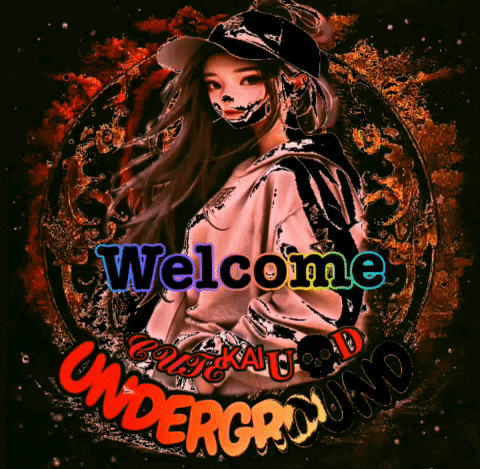 a poster that says welcome underground with a girl