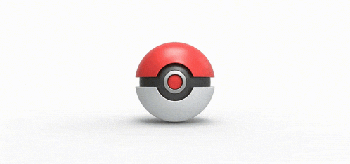 a red and white ball with a black stripe on the bottom