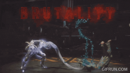 a video game with the word brutality written on it