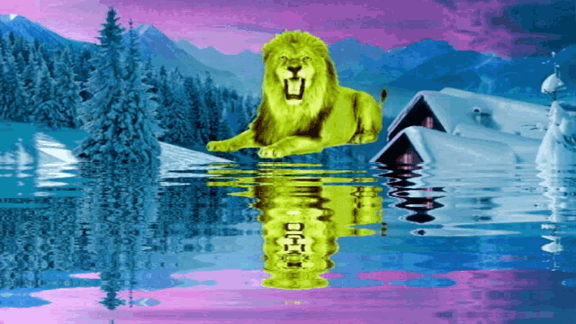 Good Morning Lion GIF - Good Morning Lion Water GIFs