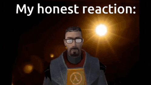 a picture of a man with glasses and the words " my honest reaction "