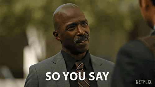 a man in a suit and tie says so you say in a netflix ad
