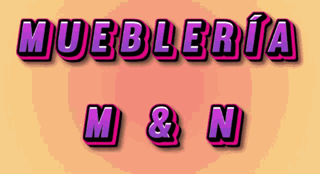 a logo for muebleria m & n is shown on a yellow background