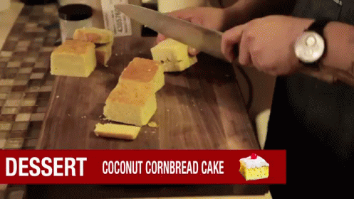 Cookup And Hookup: Coconut And Pineapple Infused Cornbread Recipe GIF - Coconut Pineapple Dessert GIFs