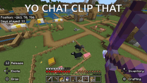 a screenshot of a video game with the words yo chat clip that