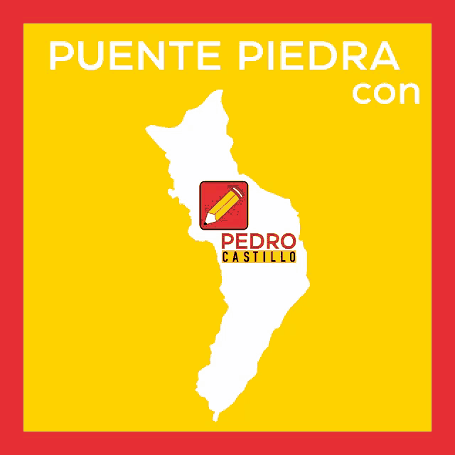 a map of pedro castillo with a pencil on it