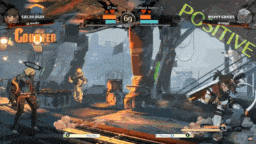 a screenshot of a video game with the words " positive " on the bottom