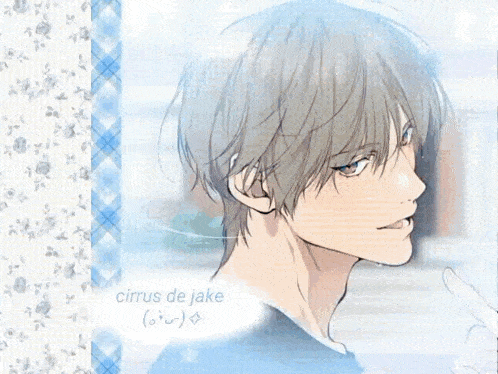 a picture of cirrus de jake with a blue background