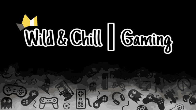 a logo for wild & chill gaming with a crown on it