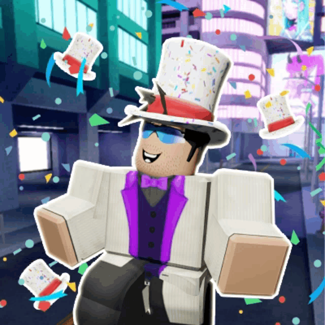 a cartoon character wearing a top hat and bow tie