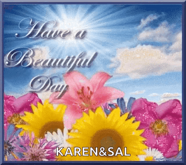 a card that says have a beautiful day