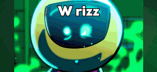 a cartoon character with the name wrizz on the top