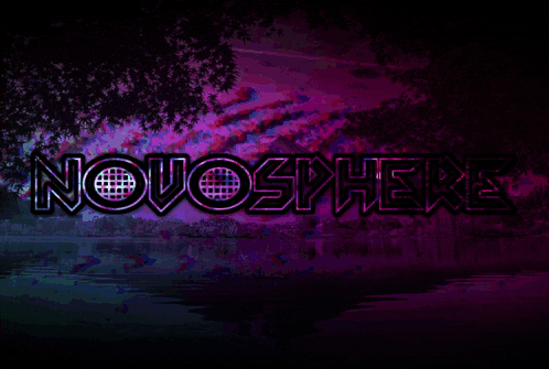 a picture of a lake with the word novosphere in the foreground