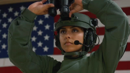 Adjusting The Night Vision Goggles Michelle Khare GIF - Adjusting The Night Vision Goggles Michelle Khare Get Ready GIFs