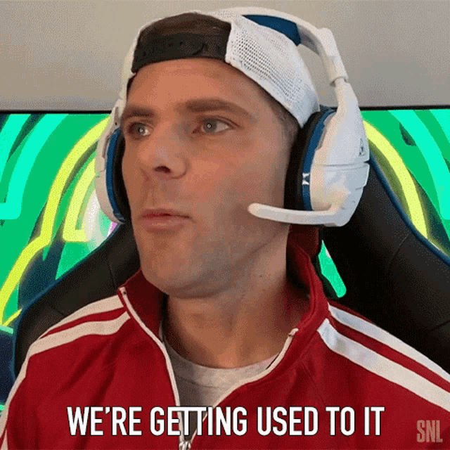 Were Getting Used To It Bill Hader GIF - Were Getting Used To It Bill Hader Saturday Night Live GIFs