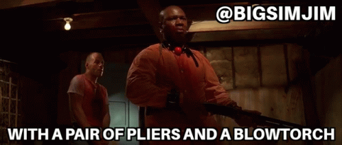 With A Pair Of Pliers And A Blowtorch Pulp Fiction GIF - With A Pair Of Pliers And A Blowtorch Pulp Fiction Marsellus Wallace GIFs