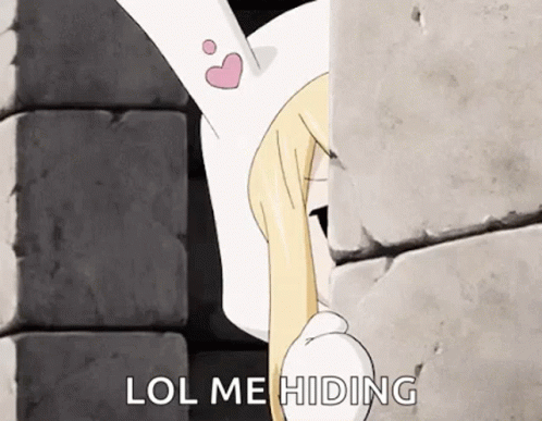 Lol Me Hiding Shy GIF - Lol Me Hiding Shy Anime GIFs