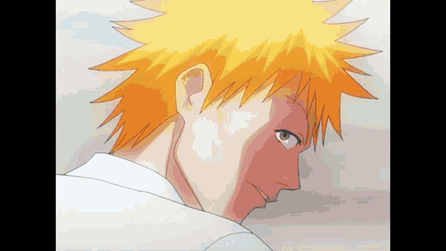 a close up of a person 's face with orange hair