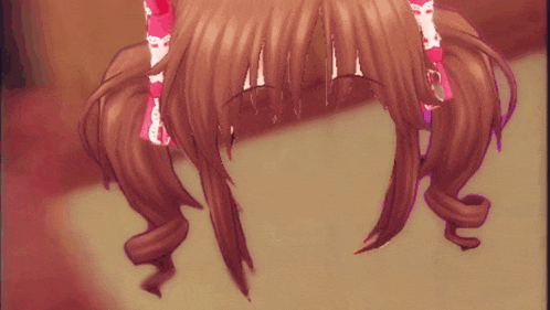 a computer generated image of a girl 's hair