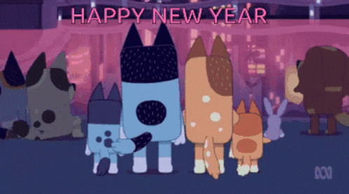 Bluey New Year GIF - Bluey New Year New Years Eve GIFs