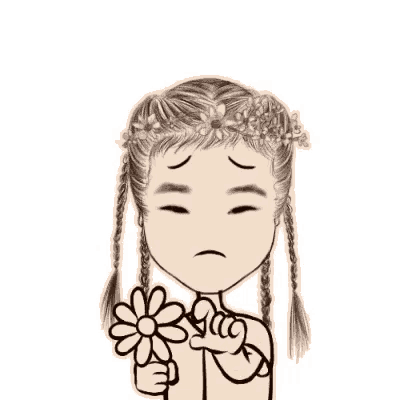 a girl with braids is holding a flower in her hand and making a peace sign .
