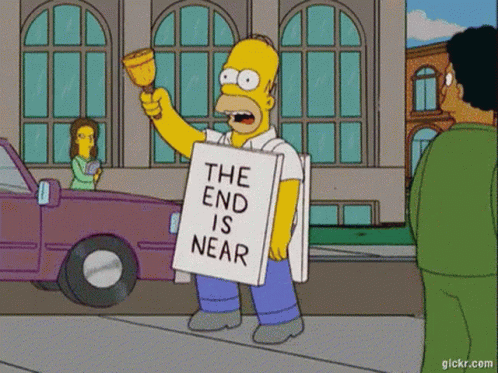 The End Is Near Homer Simpson GIF - The End Is Near Homer Simpson The Simpsons GIFs