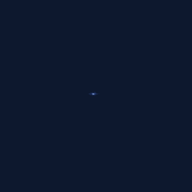 a blue background with a white circle in the middle of it