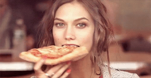 Karlie Kloss Pizza GIF - Karlie Kloss Pizza Yum GIFs