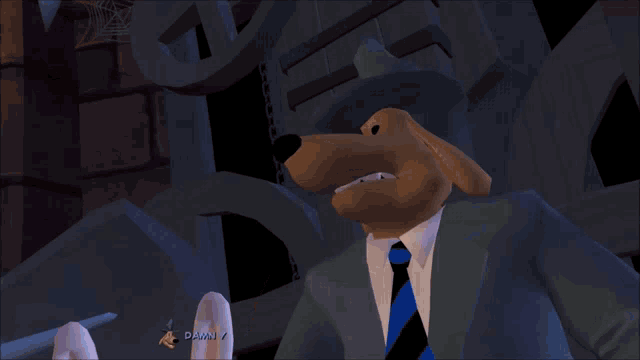 a cartoon character says damn you jurgen in a video game