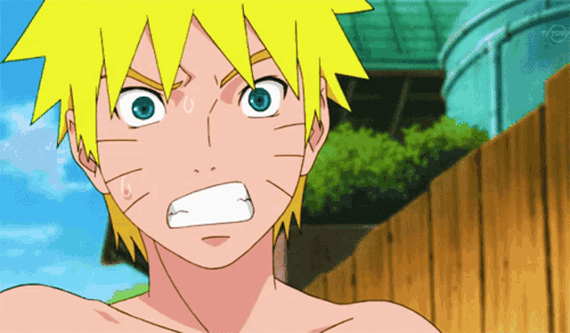 a close up of a cartoon character with a shocked look on his face