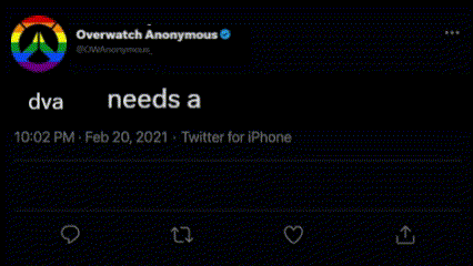 a tweet from overwatch anonymous says zarya needs a rework .