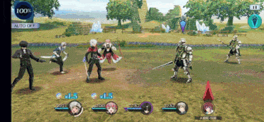 a screenshot of a video game with a 100 % auto off