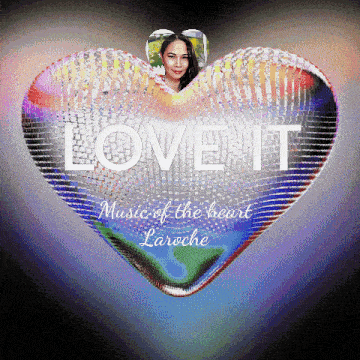 a colorful heart with the words love it on it